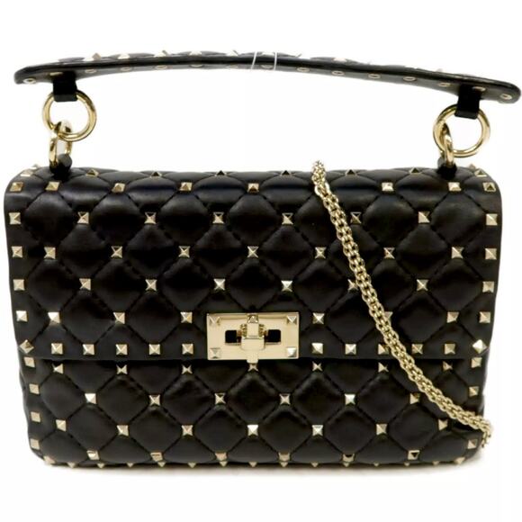 💎✨BEAUTIFUL✨💎Authentic VALENTINO GARAVANI Medium Rockstud Spike Shoulder Bag - Picture 1 of 6